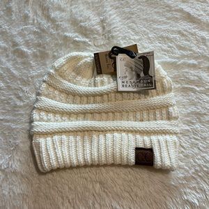 C.C messy bun beanie tail